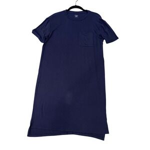 Daily Ritual Womens XS‎ Navy Blue Viscose T-Shirt Dress with Pocket Casual Comfy